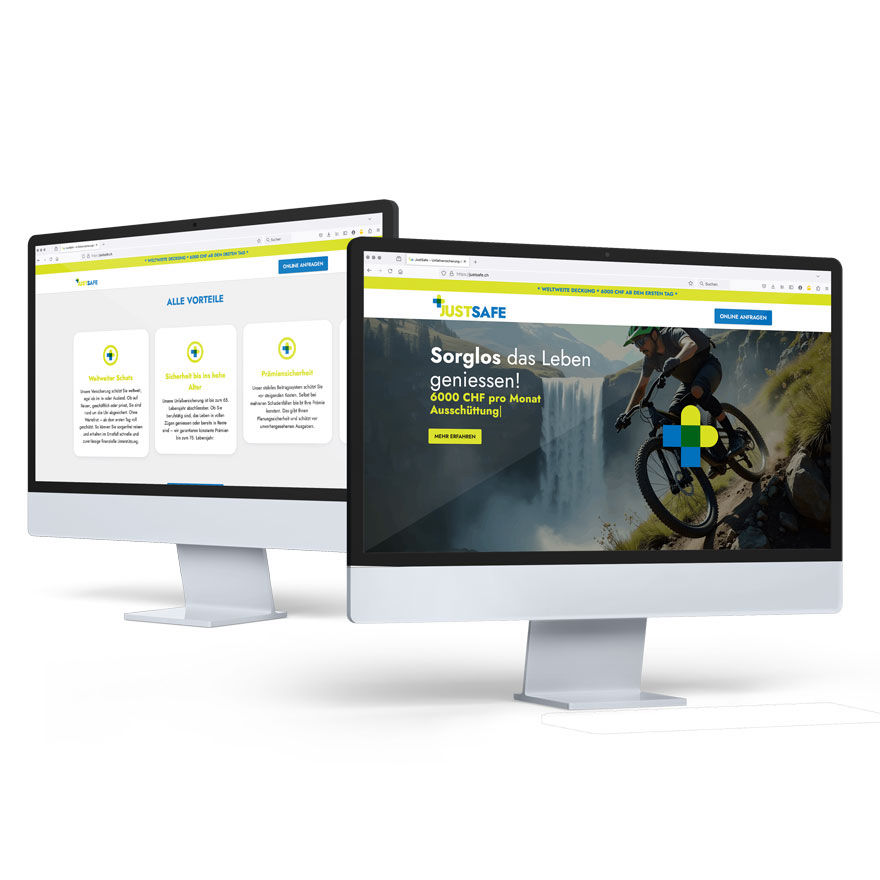 Modernes Webdesign mit responsiver Darstellung für KMU und Start-ups.