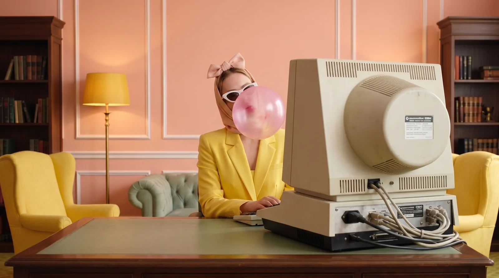 Woman on Computer