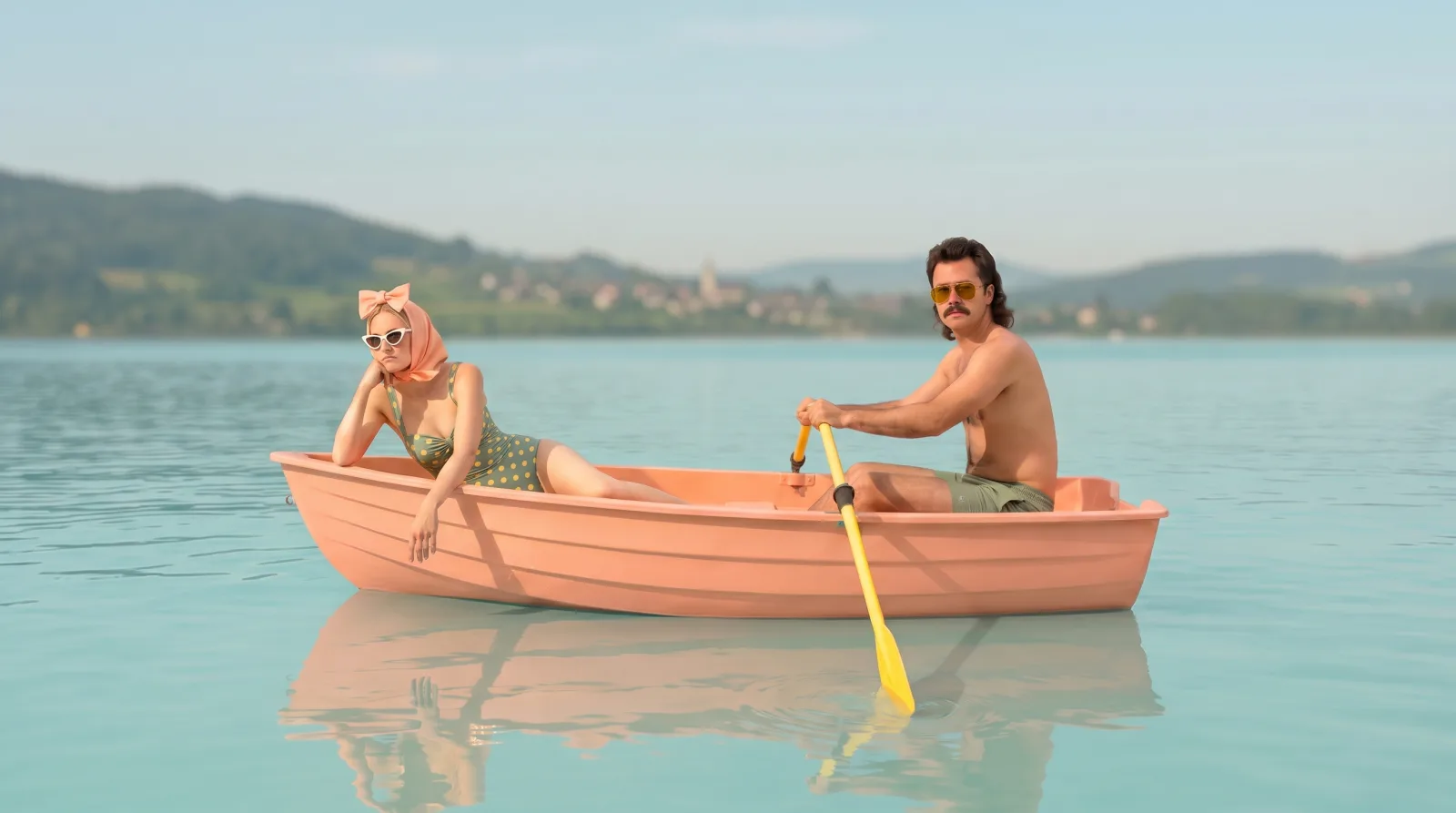 Content Marketing - Paar auf dem Bodensee am Rudern